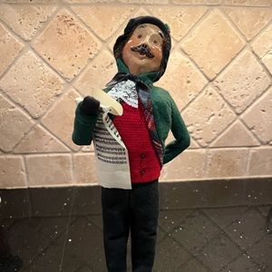 Vintage buyers choice Caroler man, holding music